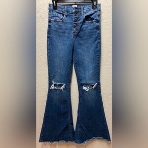 Sneak Peek Distressed Flare Jeans Western Style Sz 9